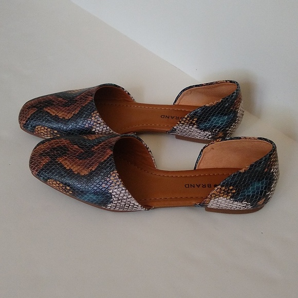 Lucky Brand Shoes - Lucky Brand Drowe snakeskin print d'orsay slip on shoes 8